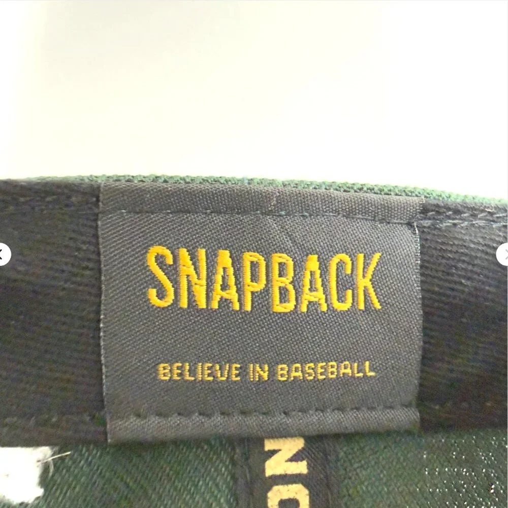 Baseballism Oakland Athletics 3 Up Snapback Hat Green Yellow One Size - Picture 11 of 11